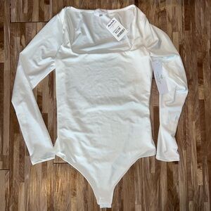 Live In The Moment White Long Sleeve Bodysuit
